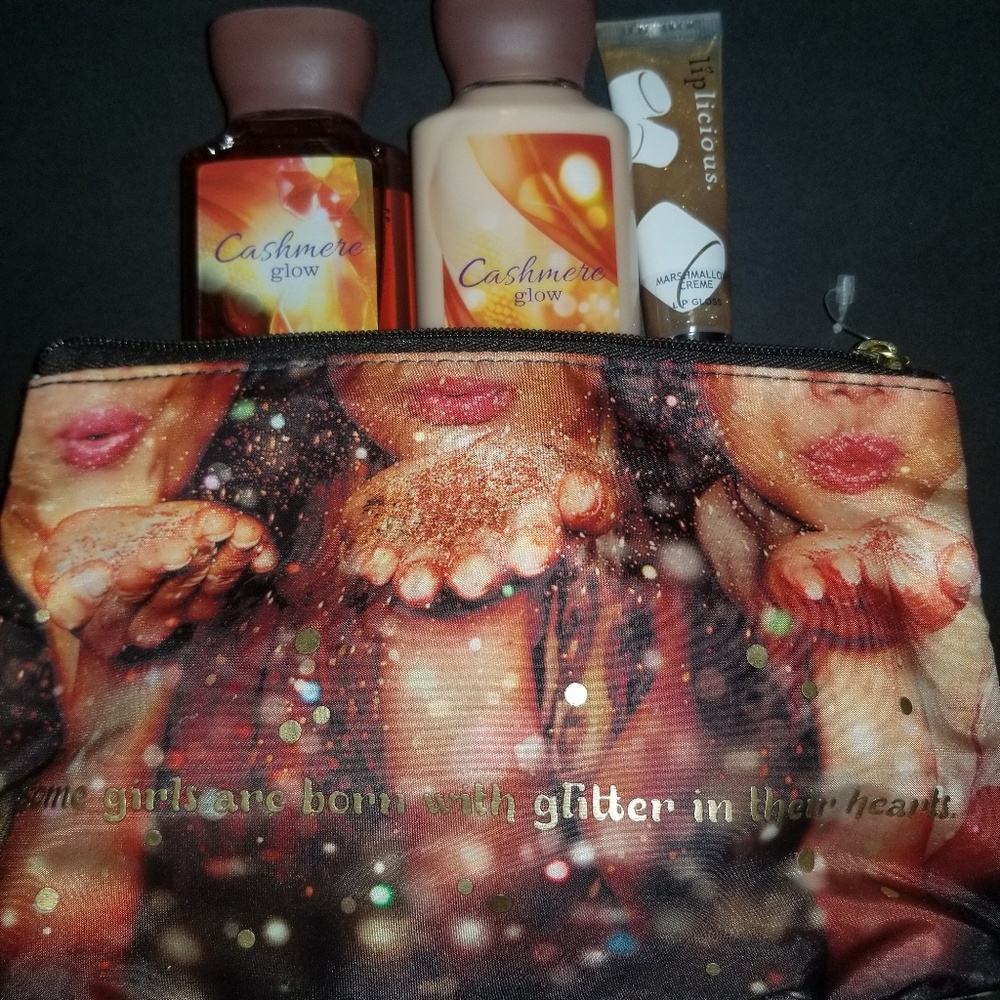 Bath&Body Works Trio w/ Glam Glow Makeup Bag